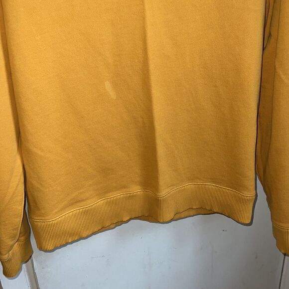 BROOKS BROTHERS RED FLEECE Goldenrod Yellow Cotton Blend Crewneck Sweater-M - Picture 3 of 9